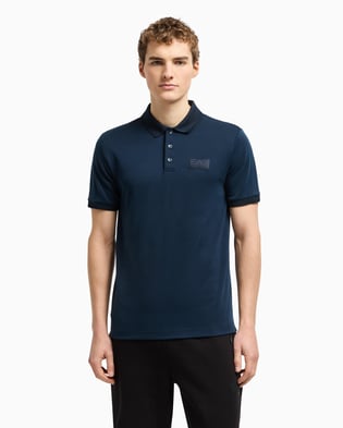 Ea7 Ea7 Erkek Polo Yaka Regular Fit Pamuklu Kısa Kollu Mavi Polo Yaka T-Shirt 7M000090 AF13862-UB102