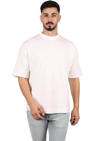 Emporio Armani Emporıo Armani Erkek %100 Pamuklu Logolu Kısa Kollu Beyaz T-Shirt 3R1TBY 1JFBZ-0101