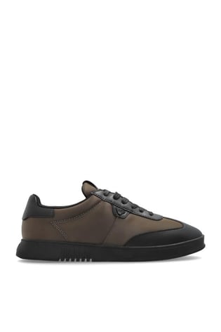 Emporio Armani Emporıo Armani Erkek Bağcıklı Bağlama Yuvarlak Burun Deri Rahat Taban Kahverengi Sneaker EM003062 AF18210-M7080