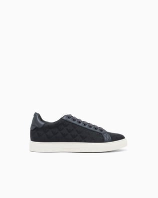 EMPORIO ARMANI Emporıo Armani Erkek Bağlamalı Orta Kalın Taban Deri Lacivert Sneaker EM003843 AF20003-MB007