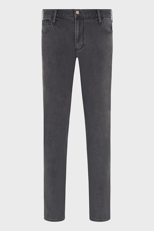 EMPORIO ARMANI Emporıo Armani Erkek Düşük Bel Slim Fit Dar Paça Denim Gri Jeans EM000121 AF14867-M8001