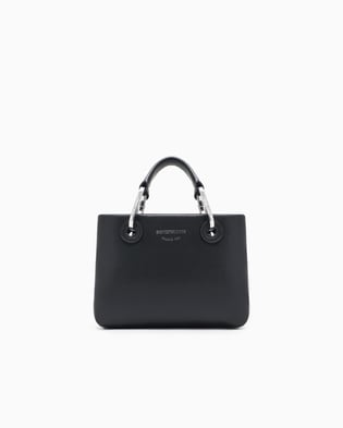 EMPORIO ARMANI Emporıo Armani Kadın Deri Geniş İç Bölmeli Kısa Ve Uzun Elden Tutma Siyah Omuz Çantası EW000382 AF18673-UC001
