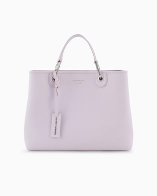 EMPORIO ARMANI Emporıo Armani Kadın İç Bölmeli Marka Yazı ve Logo Desenli Fermuar Kapamalı Pembe Omuz Çantası EW000360 AF12036-M4033