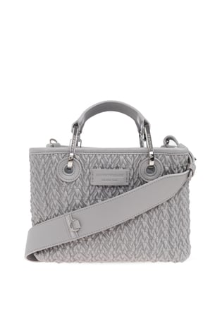 Emporio Armani Emporıo Armani Kadın Örgü Desenli Çapraz Omuz Askılı Gri Omuz Çantası EW000382 AF18941-U8028