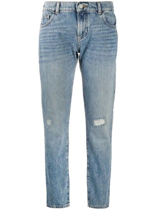 Emporio Armani Emporıo Armani Kadın Regular Fit Fermuarlı Pamuklu Beş Cepli Mavi Pantolon 6H2J36 2D9QZ-941