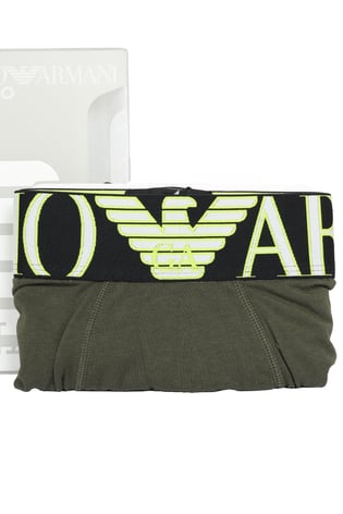 Emporio Armani Emporıo Body Erkek Normal Belli Pamuklu Logo Desenli Yeşil Boxer 110818 1P516-581