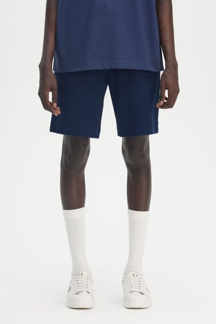 Fred Perry Fred Perry Erkek Normal Kesim Pamuklu Havlu Kumaş Cepli Lacivert Şort S9509-X86
