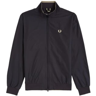 Fred Perry Fred Perry Unısex Dik Yaka Fermuar Kapamalı Sol Gögüs Defne Çelenkli Siyah Ceket J2660-350