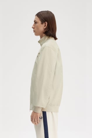 Fred Perry Fred Perry Unısex Dik Yaka Fermuar Kapamalı Sol Gögüs Defne Çelenkli Bej Ceket J2660-S65
