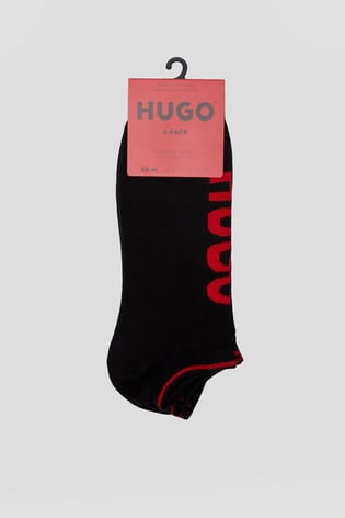 HUGO HUGO Erkek %100 Pamuk Dokuma Kumaş Marka Logolu Siyah Çorap 50468111-001