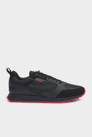 HUGO HUGO Erkek Rahat Yüksek Taban Deri Siyah Sneaker 50536568-001