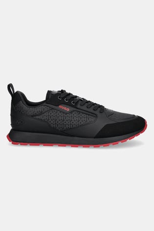 HUGO HUGO Erkek Rahat Yüksek Taban Monogram Marka Logolu Deri Siyah1 Sneaker 50536205-006