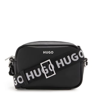HUGO HUGO Kadın Logo Şerit Askılı Çıkartılabilen Askılı Siyah Omuz Çantası 50490172-001