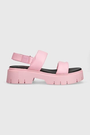 HUGO HUGO Kadın Logolu Düz Tabanlı Rahat Günlük Kullanım Pembe Sandalet 50517374-664