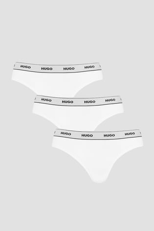 HUGO HUGO Kadın Marka Logo Detaylı Beli Lastikli Beyaz Külot 50469657-100
