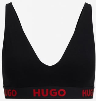 HUGO HUGO Kadın Marka Logolu Ayarlanabilir Omuz Askılı Siyah Sütyen 50495867-001