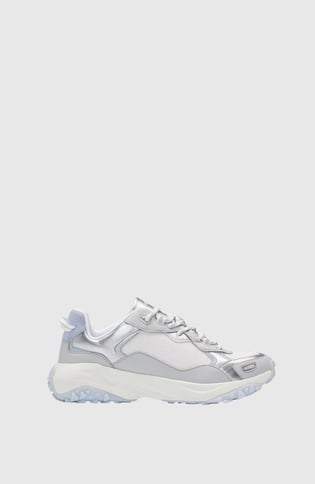 HUGO HUGO Kadın Marka Logolu Bağcıklı Kaydırmaz Tabanlı Günlük Mavi-Gri Sneaker 50516936-453