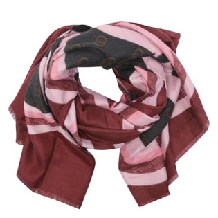 Liu Jo Lıu Jo Kadın Her Yerinde Monogram Logosu Kenarları Püsküllü Pembe Şal & Eşarp & Fular 2F5082T0300-91726