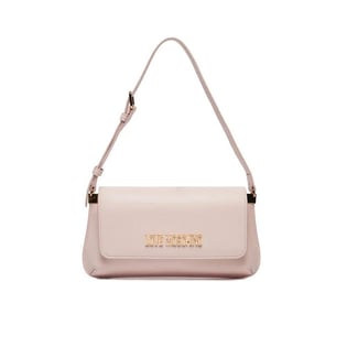 Love Moschino Love Moschino Kadın Ayarlanabilir Omuz Askılı Manyetik Tutturuculu Kabartmalı Logolu Pembe Omuz Çantası JC4058PP1MLO0-601