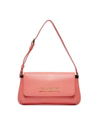 Love Moschino Love Moschino Kadın Ayarlanabilir Omuz Askılı Manyetik Tutturuculu Kabartmalı Logolu Mercan Omuz Çantası JC4058PP1MLO0-464