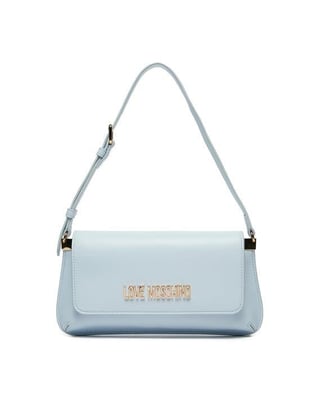 Love Moschino Love Moschino Kadın Ayarlanabilir Omuz Askılı Manyetik Tutturuculu Kabartmalı Logolu Mavi Omuz Çantası JC4058PP1MLO0-712