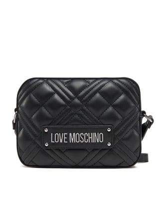 Love Moschino Love Moschino Kadın Kare Kapitone Dikiş Desenli Tek Fermuar Siyah Omuz Çantası JC4150PP1MLA0-00B