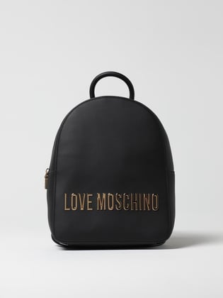Love Moschino Love Moschino Kadın Sırt Askılı Marka Logolu Fermuar Kapamalı Siyah Sırt Çantası JC4193PP1MKD0-000