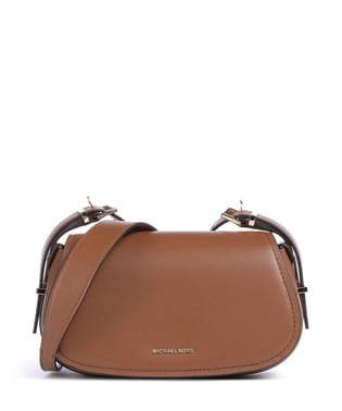 Michael Kors Michael Kors Kadın Ayarlanabilir Omuz Askılı %100 Deri Metalik Logo Kabartmalı Manyetik Kapamalı Kahverengi Omuz Çantası 32S5GL0C1L-LUGGAGE