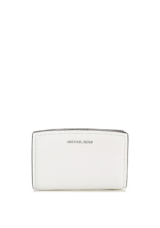 Michael Kors Michael Kors Kadın Kart ve Nakit Bölmeli Fermuarlı Ve Çıtçıt Kapama Deri Beyaz Cüzdan 32S5SYTZ2L-OPTICWHITE
