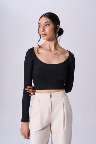 Naar Naar Kadın Slim Fit Uzun Kollu Siyah Body NAAR91321-SİYAH