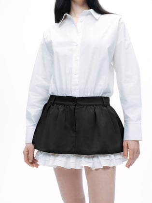 Nocturune Nocturune Kadın Regular Fit Düğmeli Uzun Kollu Gömlek Beyaz Body N25YN14120-KIRIKBEYAZ