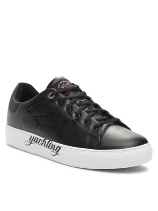 Paul Shark Paul Shark Erkek Bağcıklı Marka Logolu Spor Stil Siyah Sneaker 22418004-111