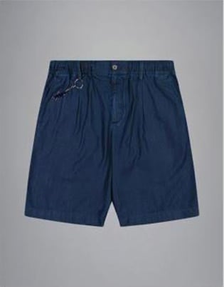 Paul Shark Paul Shark Erkek Beli Lastikli Pamuklu Dokuma Kumaş Kısa Lacivert Şort 25414164-J03