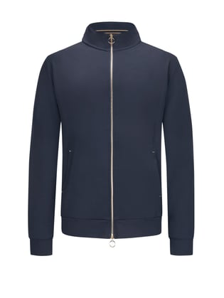 Paul Shark Paul Shark Erkek Fermuarlı Dik Yaka Regular Fit Esnek Pamuklu Kumaş Uzun Kollu Lacivert-Gold Sweatshirt 25411814-50E