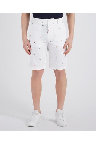 Paul Shark Paul Shark Erkek Marka Logo Detaylı Regular Fit Basic Beyaz Şort 21414046-100