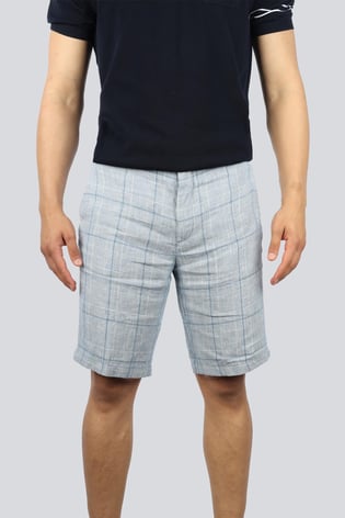 Paul Shark Paul Shark Erkek Normal Bel Kısa Boy Cepli Kemerde Logo Aksesuarlı Mavi Şort 25414051-001