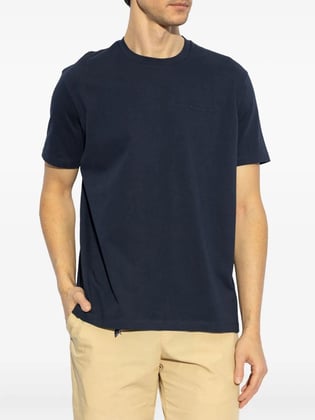Paul Shark Paul Shark Erkek Regular Fit Yuvarlak Yaka Marka Logo İşlemeli %100 Pamuklu Kısa Kollu Lacivert T-Shirt 25411047-013