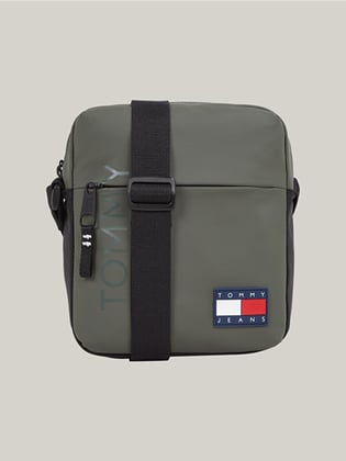 TOMMY HILFIGER Tommy Hilfiger Erkek Ayarlanabilir Yüksekliğe Sahip Kayış Su Geçirmez Yeşil Çanta AM0AM12902-MRH