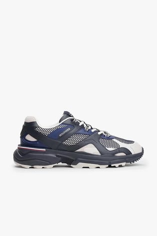 Tommy Hilfiger Tommy Hilfiger Erkek Nefes Alabilen Fileli Üst Yüzey Rahat ve Yüksek Taban Mavi Sneaker FM0FM05567-DW5