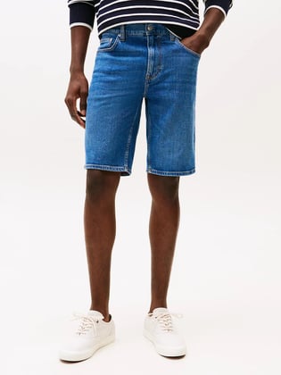 TOMMY HILFIGER Tommy Hilfiger Erkek Normal Bel Rahat Kısa Denim Lacivert Şort MW0MW39194-1BE