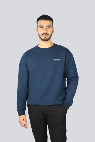 TOMMY HILFIGER Tommy Hilfiger Erkek Regular Fit Fermuar Kapamalı Kolunda Cep Detaylı Lacivert Sweatshirt MW0MW37857-DAF