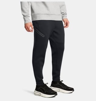 Under Armour Under Armour Erkek Slim Fit Beli ve Paçası Lastikli Esnek ve Nefes Alabilen Çift Örgülü Kumaş Siyah Eşofman Altı 1389353-001