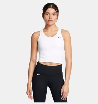 Under Armour Under Armour Kadın Kolsuz Slim Fit Düz Model Crop Beyaz Atlet 1388648-100