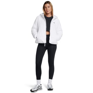 Under Armour Under Armour Kadın Regular Fit Marka Logolu Kapüşonlu Uzun Kollu Beyaz Ceket 1389183-100