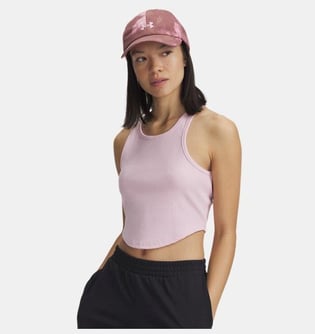 Under Armour Under Armour Kadın Yuvarlak Yaka Kolsuz Nefes Alabilen Pamuklu Kumaş Pembe Atlet 1389798-647