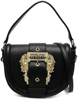 Versace Versace Kadın Gold Kapamalı Desenli Kısa Askılı Siyah Omuz Çantası 75VA4BF2ZS413-899
