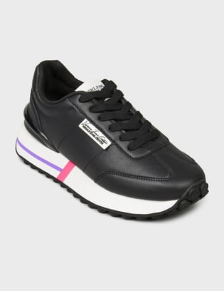 Versace Versace Kadın Marka Logolu Rahat Taban Bağıcıklı Siyah Sneaker 75VA3SH1ZP346-899