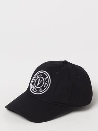 Versace Versace Kadın Pamuklu Ayarlanabilir Büyük Versace Yazılı Siyah Şapka 78YAZK26ZG366-L01