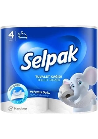SELPAK TUVAKET KAĞIDI 4'LÜ YENİ