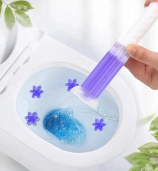 Mor Tuvalet Temizleme Jeli Klozet Banyo Koku Giderici Damga Seti Desenli Koku Giderici Wc Jeli